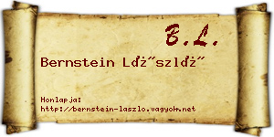 Bernstein László névjegykártya